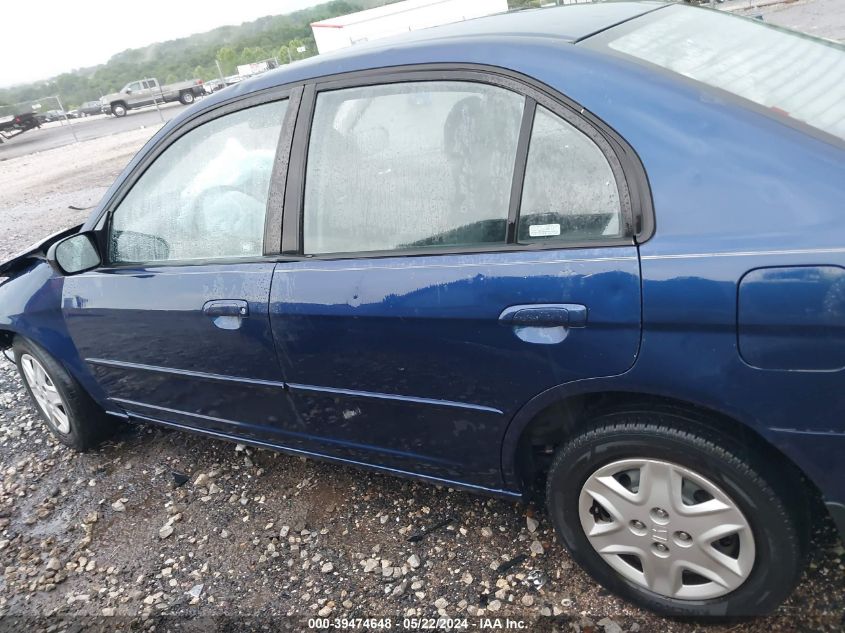 2003 Honda Civic Lx VIN: 1HGES16603L001459 Lot: 39474648