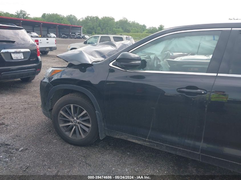 2018 Toyota Highlander Xle VIN: 5TDJZRFH5JS529115 Lot: 39474686