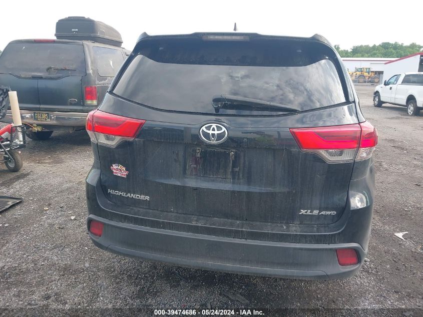 2018 Toyota Highlander Xle VIN: 5TDJZRFH5JS529115 Lot: 39474686