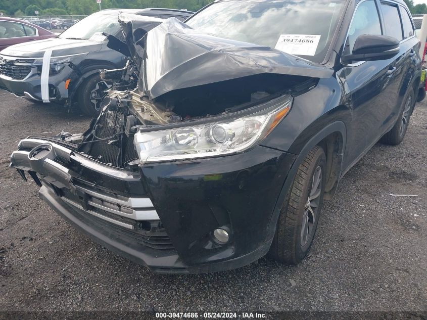 2018 Toyota Highlander Xle VIN: 5TDJZRFH5JS529115 Lot: 39474686