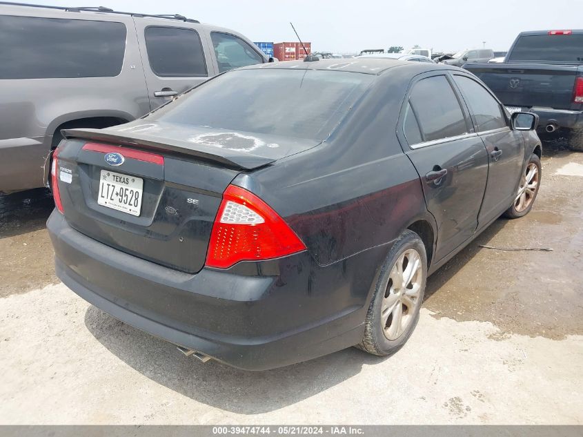 2012 Ford Fusion Se VIN: 3FAHP0HAXCR130261 Lot: 39474744