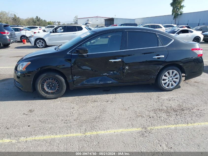 2014 Nissan Sentra S VIN: 3N1AB7AP9EY255684 Lot: 39474760