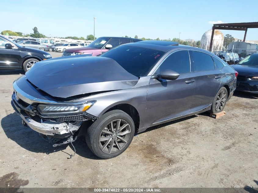 2022 Honda Accord Ex-L VIN: 1HGCV1F56NA061458 Lot: 39474822