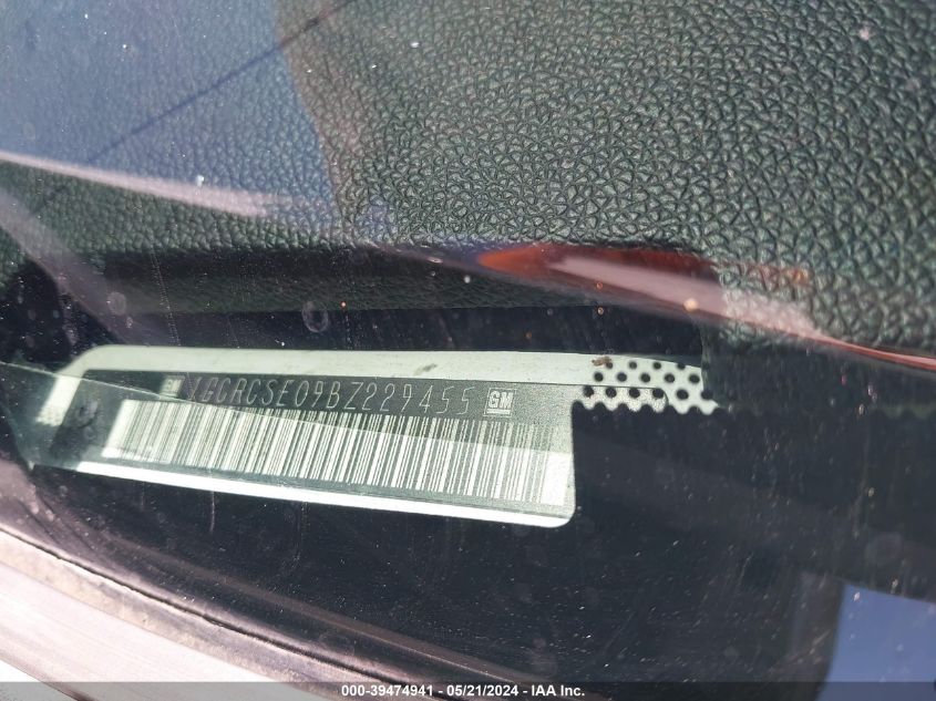 2011 Chevrolet Silverado 1500 Lt VIN: 1GCRCSE09BZ229455 Lot: 39474941