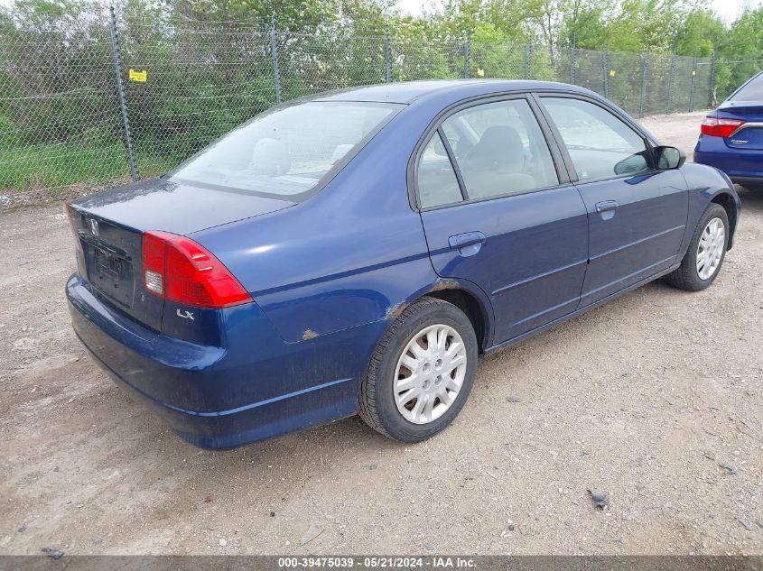 2004 Honda Civic Lx VIN: 1HGES16684L021170 Lot: 39475039