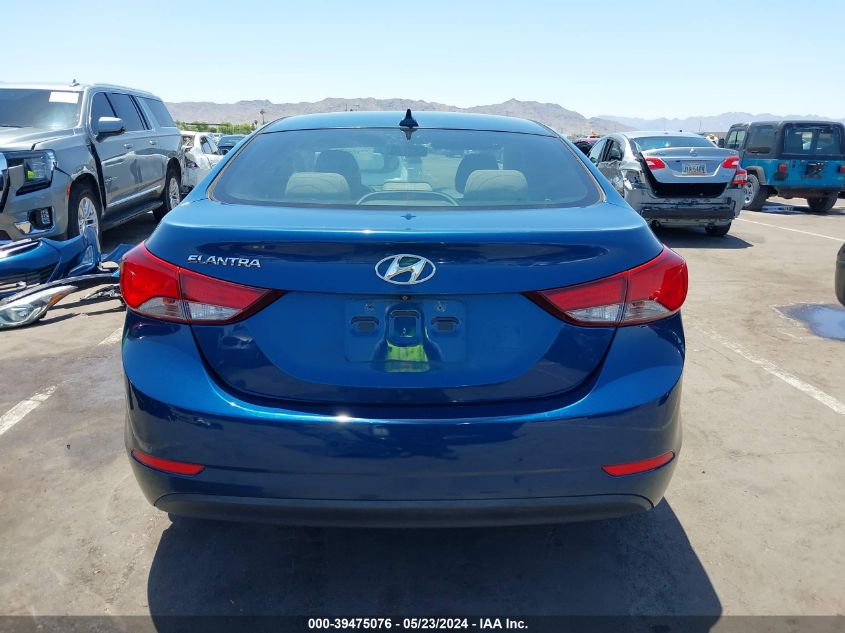 2016 Hyundai Elantra Se VIN: KMHDH4AE5GU542107 Lot: 39475076