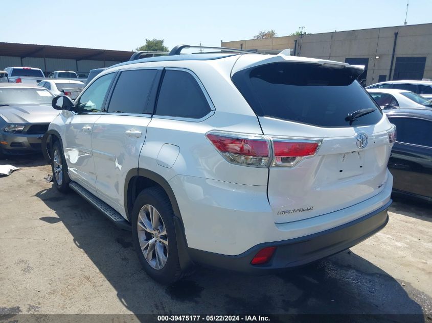 2015 Toyota Highlander Xle V6 VIN: 5TDJKRFH4FS085396 Lot: 39475177