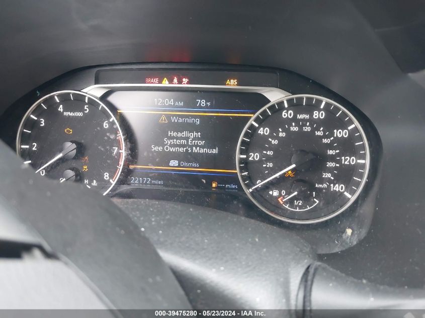 2022 Nissan Altima Sv Intelligent Awd VIN: 1N4BL4DWXNN312736 Lot: 39475280