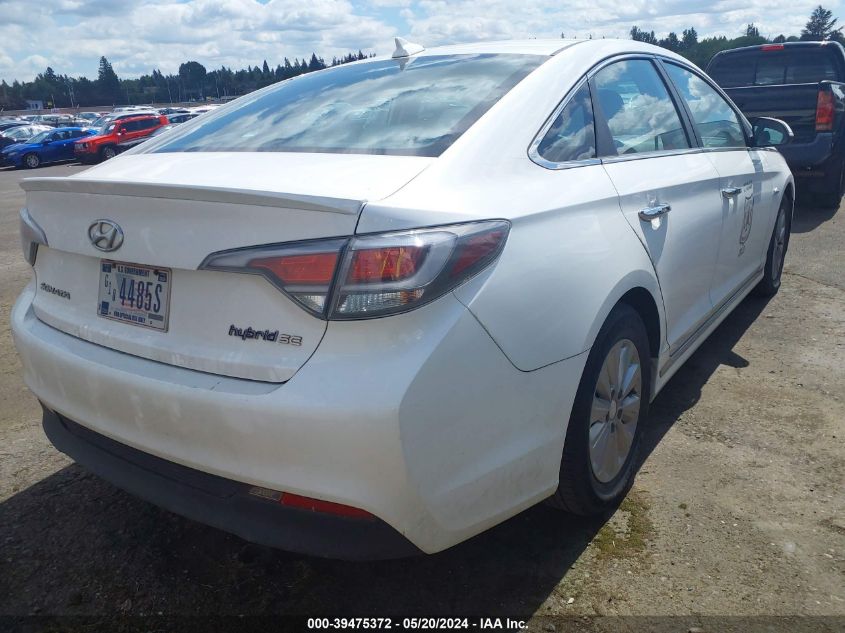 2016 Hyundai Sonata Hybrid Se VIN: KMHE24L13GA037457 Lot: 39475372