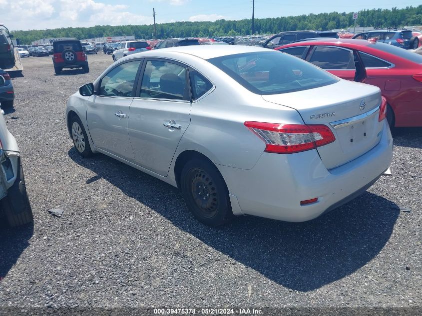 2014 Nissan Sentra S/Sv/Sr/Sl VIN: 3N1AB7AP3EL620454 Lot: 39475378