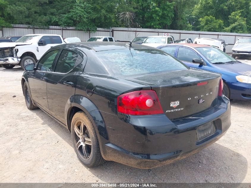 2013 Dodge Avenger Se VIN: 1C3CDZAB2DN627253 Lot: 39475458