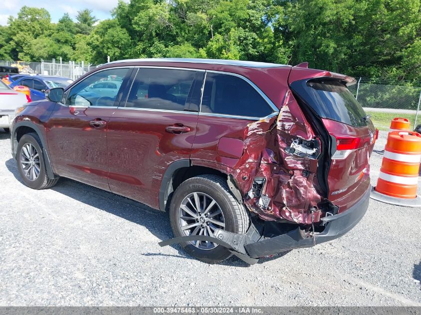 2017 Toyota Highlander Se/Xle VIN: 5TDJZRFH8HS383738 Lot: 39475463