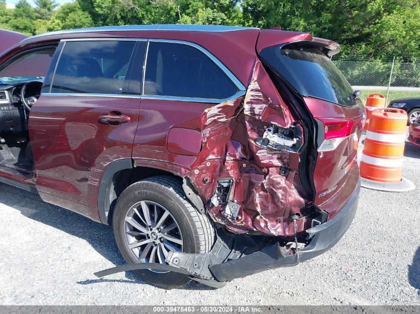 2017 Toyota Highlander Se/Xle VIN: 5TDJZRFH8HS383738 Lot: 39475463