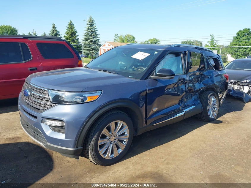 VIN 1FM5K8LC9MGC40077 2021 FORD EXPLORER KING RANCH