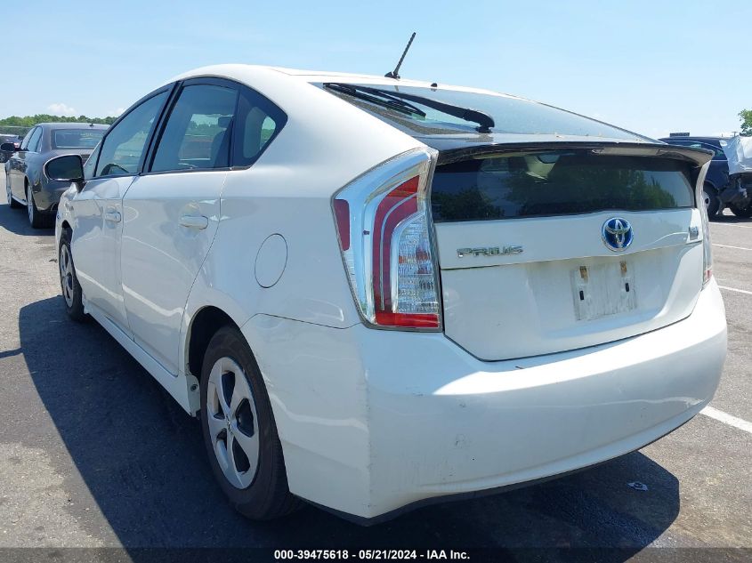 2013 Toyota Prius Two VIN: JTDKN3DU7D1638254 Lot: 39475618