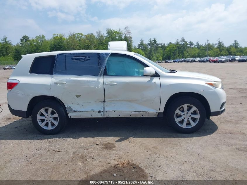 2013 Toyota Highlander Base V6 VIN: 5TDBK3EH9DS218394 Lot: 39475719