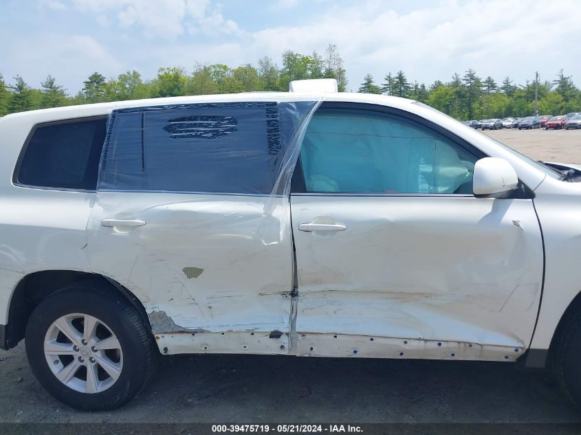 2013 Toyota Highlander Base V6 VIN: 5TDBK3EH9DS218394 Lot: 39475719