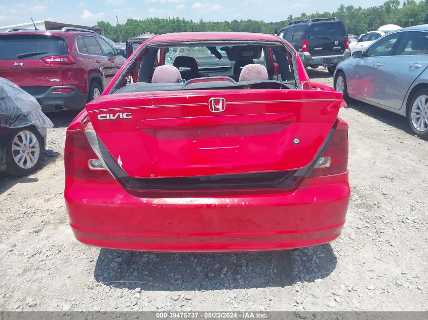 2003 Honda Civic Ex VIN: 1HGEM22943L055041 Lot: 39475737