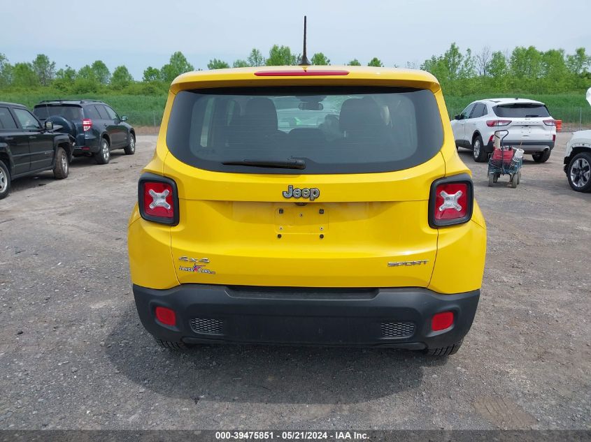 2017 Jeep Renegade Sport 4X4 VIN: ZACCJBAB0HPE67012 Lot: 39691076