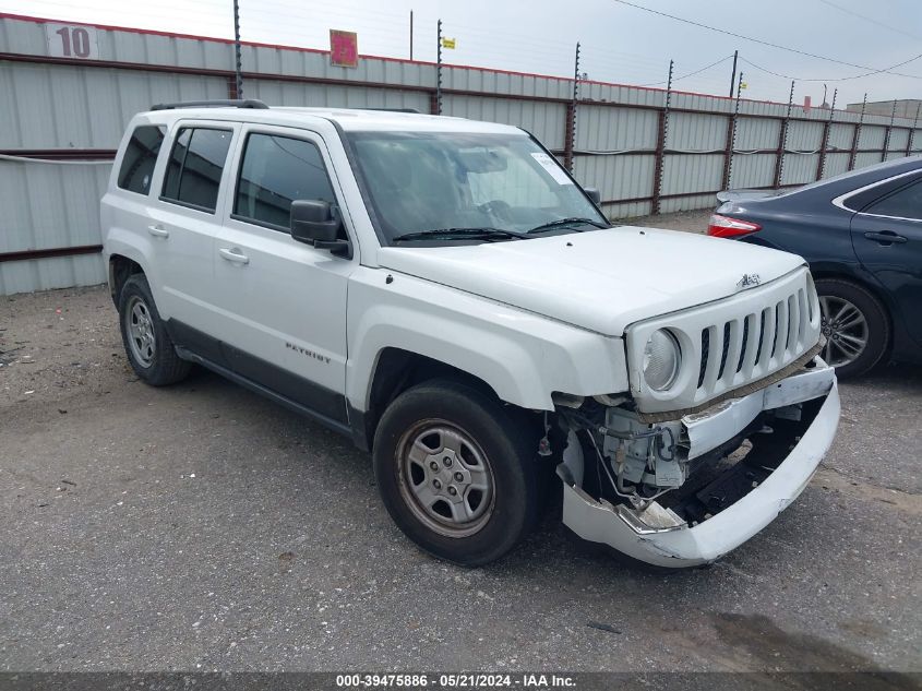 2016 Jeep Patriot Sport VIN: 1C4NJPBA7GD550459 Lot: 39475886