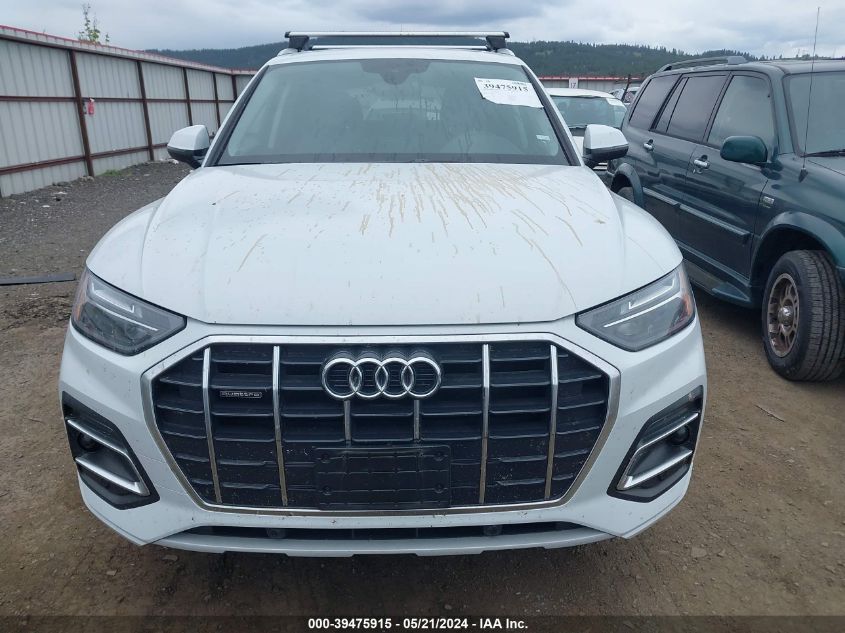 2022 Audi Q5 Premium 40 Tfsi Quattro S Tronic VIN: WA1ABAFY2N2125024 Lot: 39475915