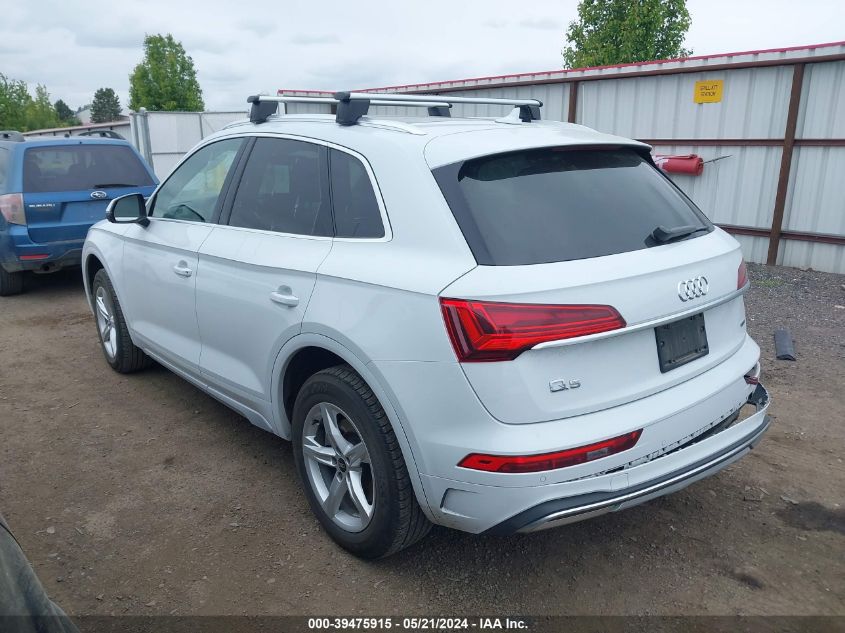 2022 Audi Q5 Premium 40 Tfsi Quattro S Tronic VIN: WA1ABAFY2N2125024 Lot: 39475915