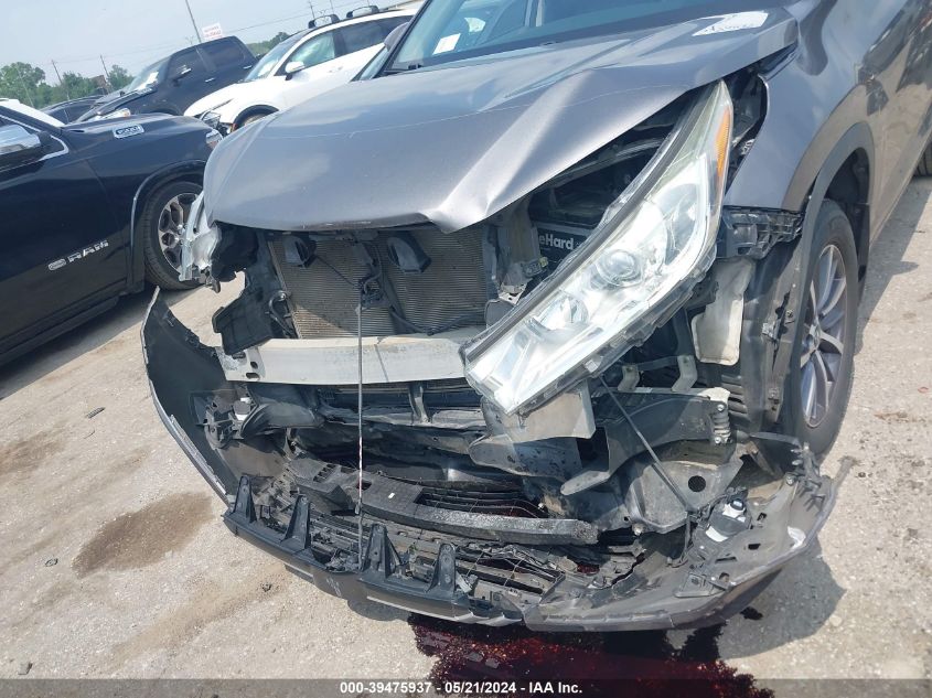 2018 Toyota Highlander Xle VIN: 5TDKZRFH4JS535542 Lot: 39475937