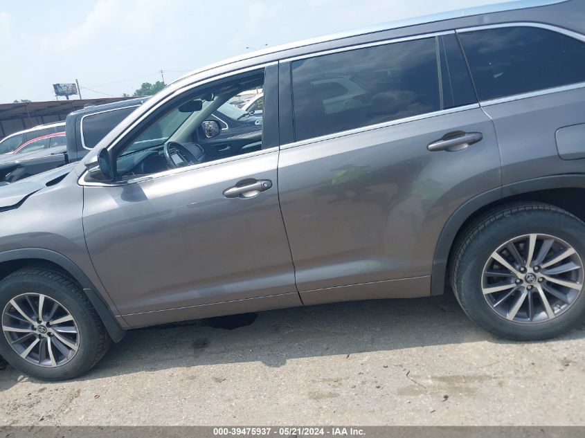 2018 Toyota Highlander Xle VIN: 5TDKZRFH4JS535542 Lot: 39475937