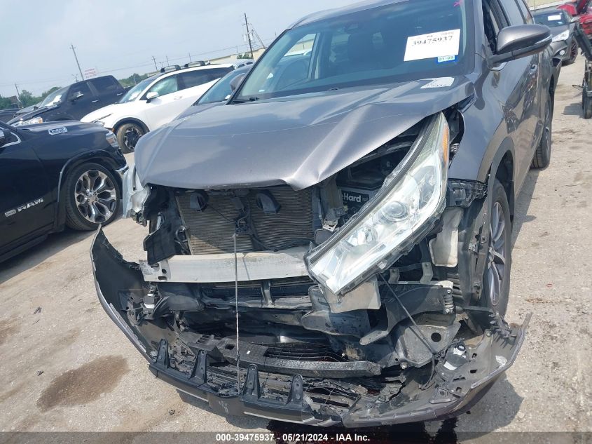 2018 Toyota Highlander Xle VIN: 5TDKZRFH4JS535542 Lot: 39475937