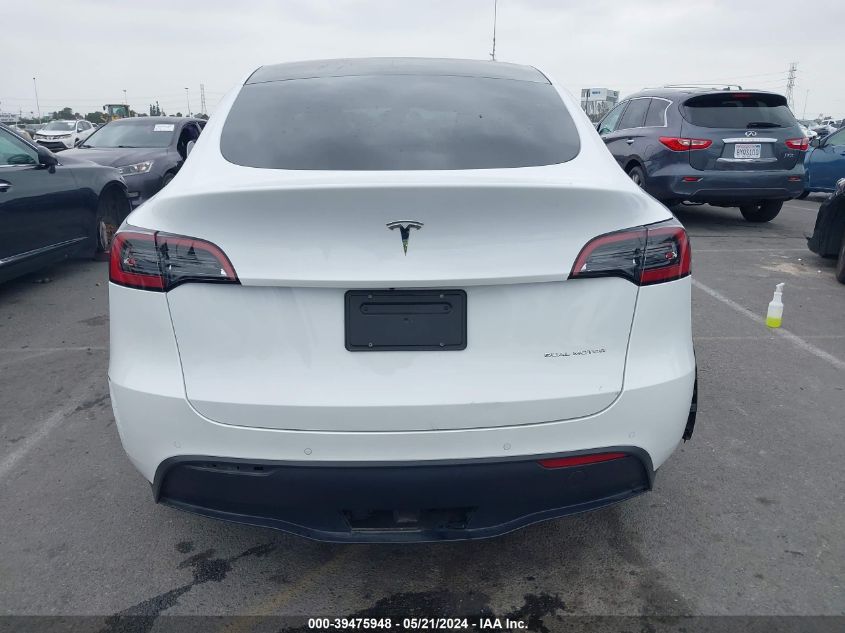 2021 Tesla Model Y Long Range Dual Motor All-Wheel Drive VIN: 5YJYGDEE5MF274814 Lot: 39475948