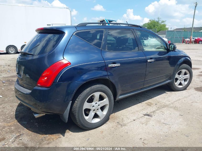 2004 Nissan Murano Sl VIN: JN8AZ08W44W307245 Lot: 39475964