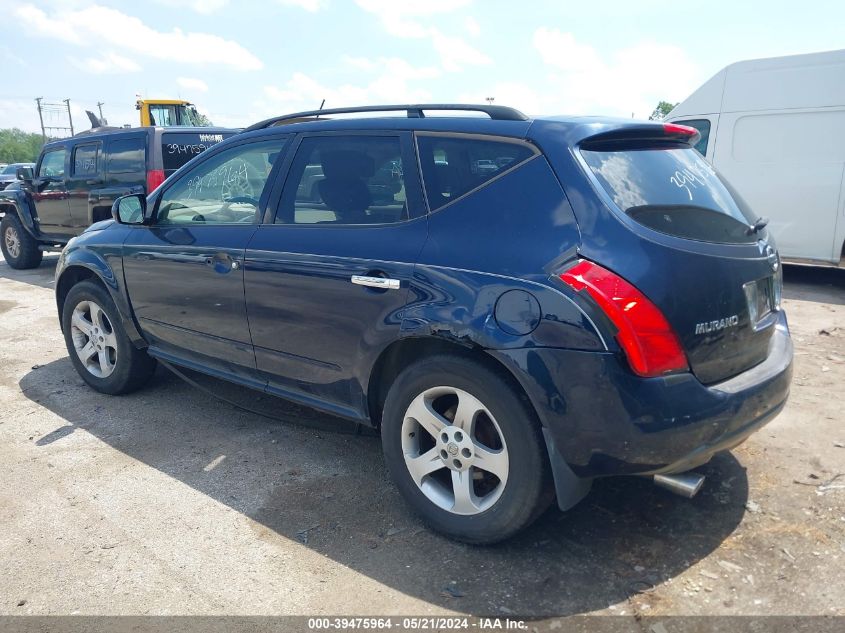 2004 Nissan Murano Sl VIN: JN8AZ08W44W307245 Lot: 39475964