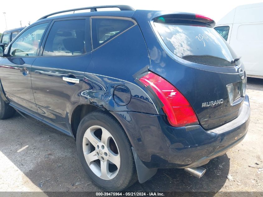 2004 Nissan Murano Sl VIN: JN8AZ08W44W307245 Lot: 39475964