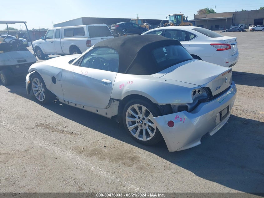 2008 BMW Z4 3.0Si VIN: 4USBU53588LW93650 Lot: 39476033