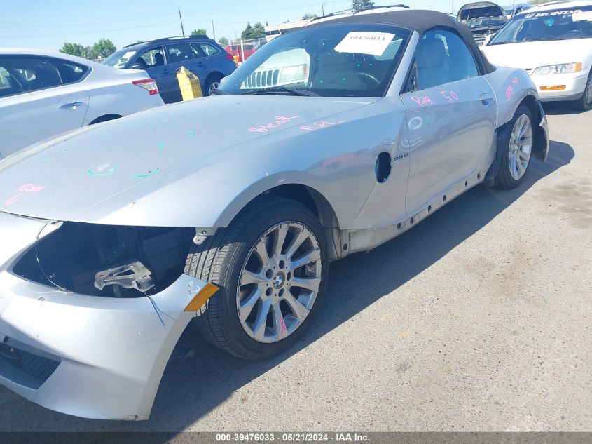 2008 BMW Z4 3.0Si VIN: 4USBU53588LW93650 Lot: 39476033