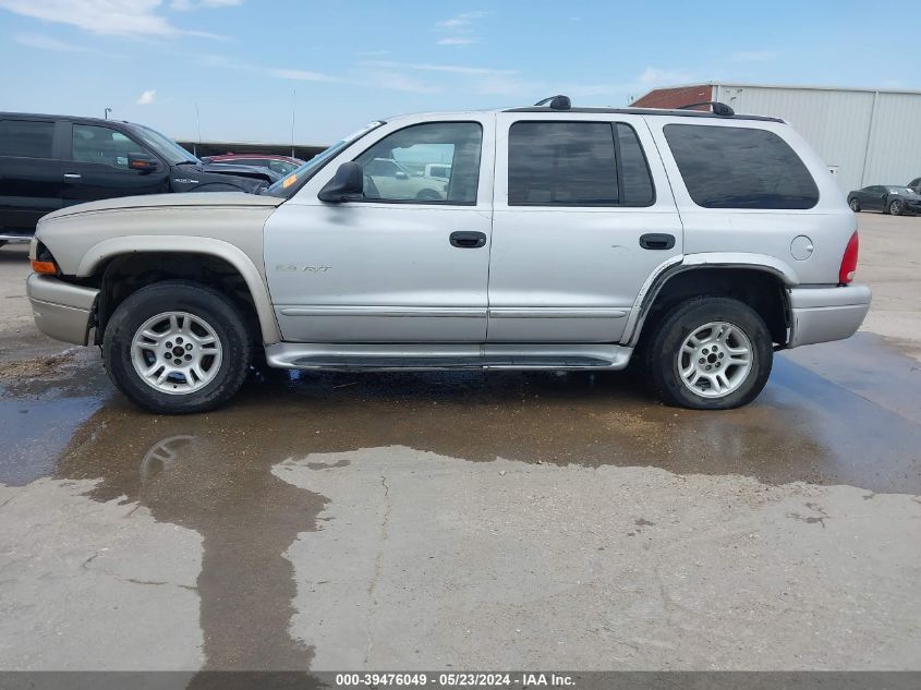 2002 Dodge Durango R/T VIN: 1B4HS78Z22F168759 Lot: 39476049