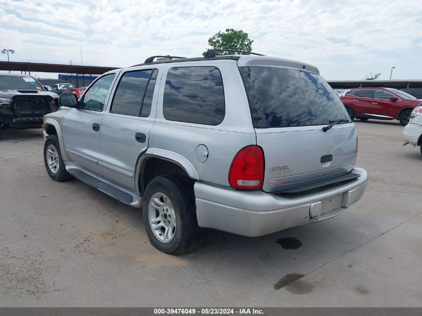 2002 Dodge Durango R/T VIN: 1B4HS78Z22F168759 Lot: 39476049