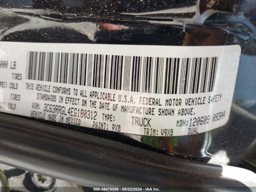 2014 Ram 3500 St VIN: 3C63RRGL4EG180312 Lot: 39476056