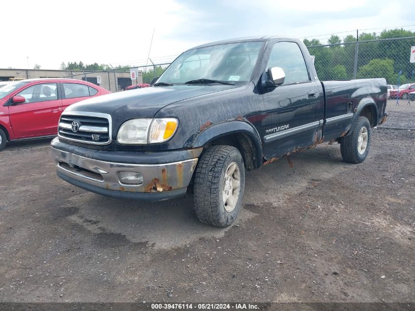 2000 Toyota Tundra Sr5 V8 VIN: 5TBKT4418YS022436 Lot: 39476114