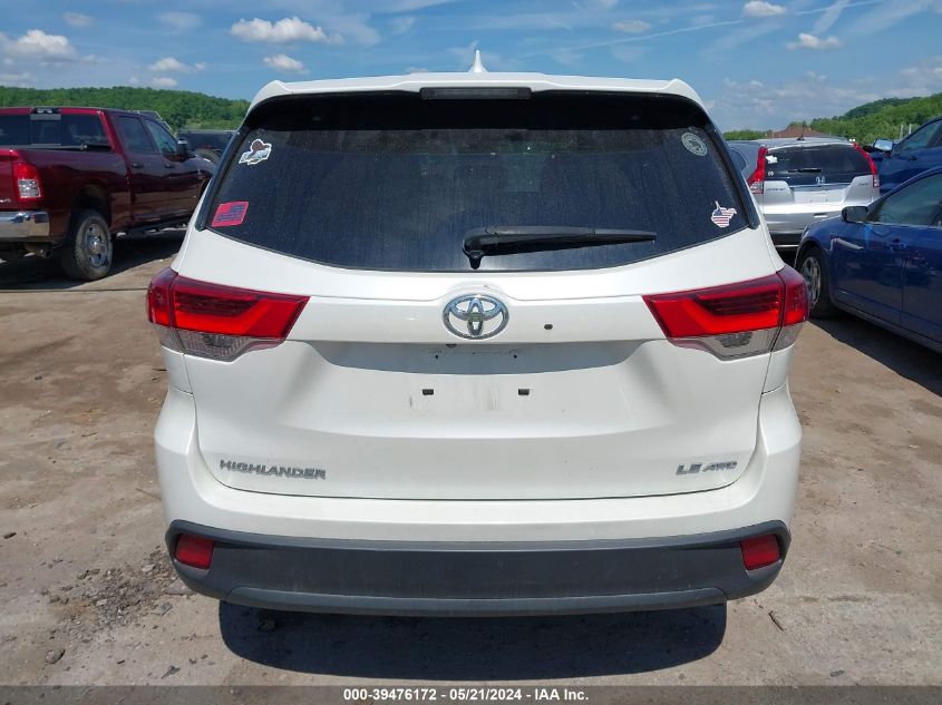 2018 Toyota Highlander Le Plus VIN: 5TDBZRFH4JS498573 Lot: 39476172