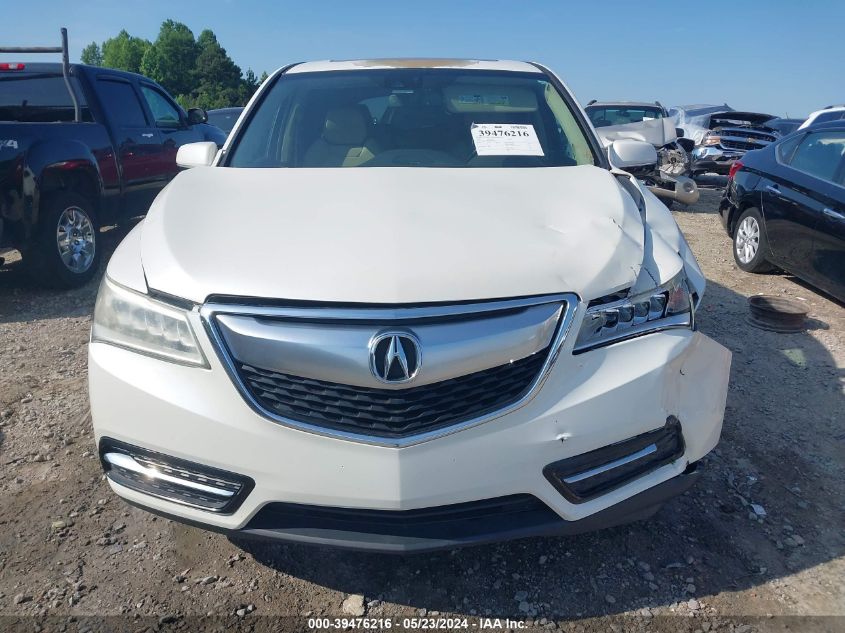 2014 Acura Mdx Technology Package VIN: 5FRYD3H40EB007487 Lot: 39476216