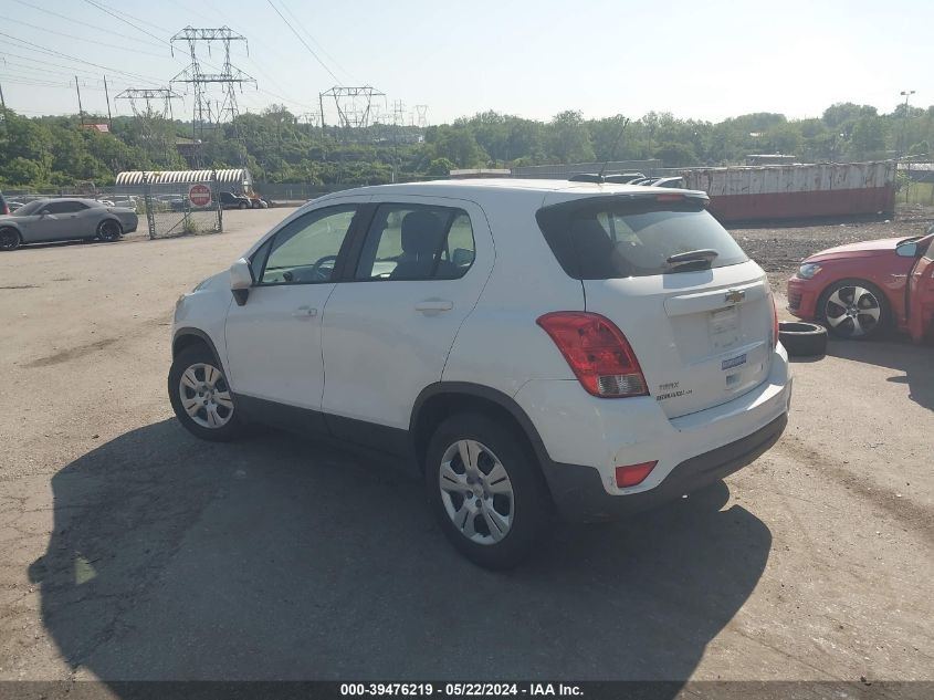 2017 Chevrolet Trax Ls VIN: 3GNCJKSB1HL278979 Lot: 39476219