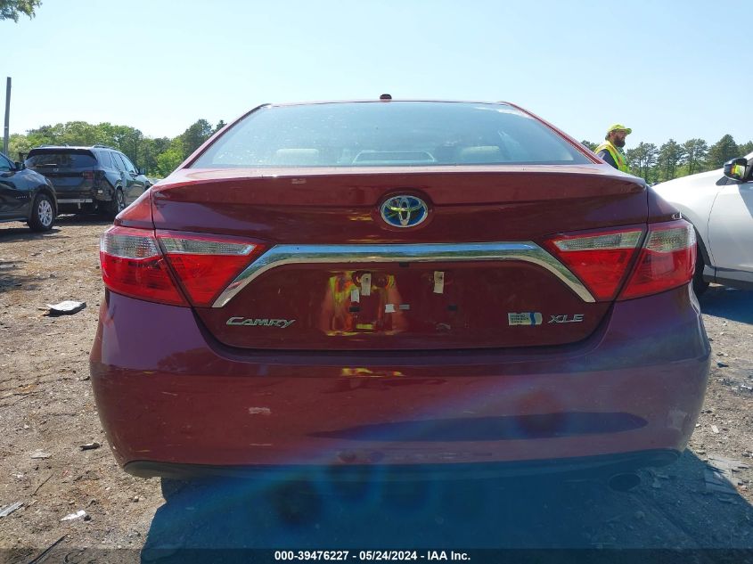 2016 Toyota Camry Hybrid Xle VIN: 4T1BD1FK9GU186664 Lot: 39476227