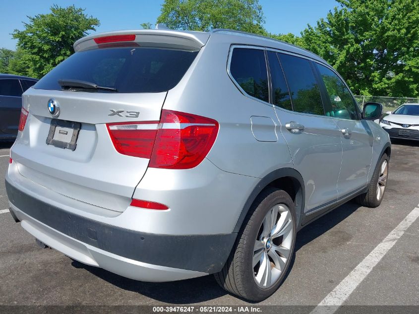 2013 BMW X3 xDrive35I VIN: 5UXWX7C57DL978858 Lot: 39476247