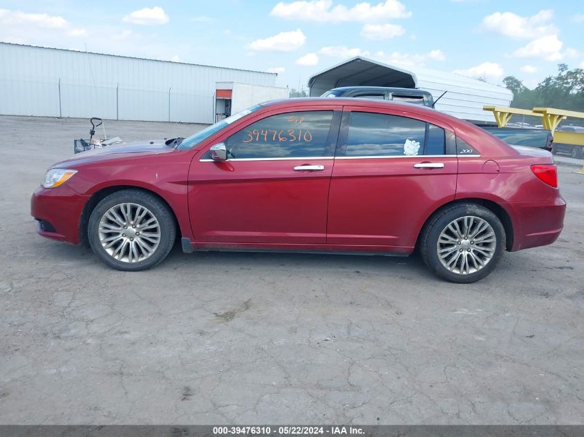 2013 Chrysler 200 Limited VIN: 1C3CCBCG3DN598431 Lot: 39476310