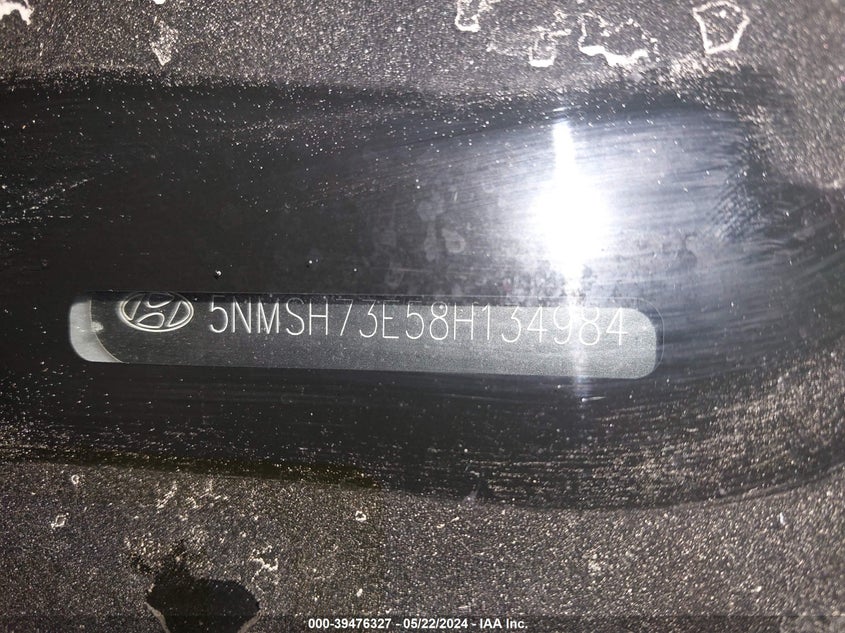 2008 Hyundai Santa Fe Limited/Se VIN: 5NMSH73E58H134984 Lot: 39476327
