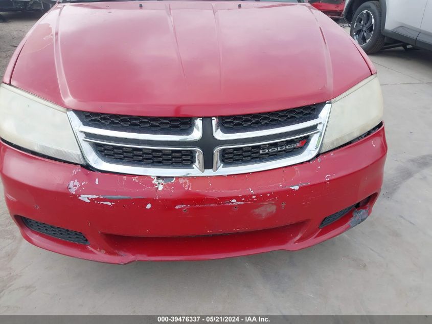 2014 Dodge Avenger Se VIN: 1C3CDZABXEN115791 Lot: 39476337