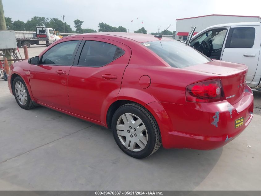 2014 Dodge Avenger Se VIN: 1C3CDZABXEN115791 Lot: 39476337