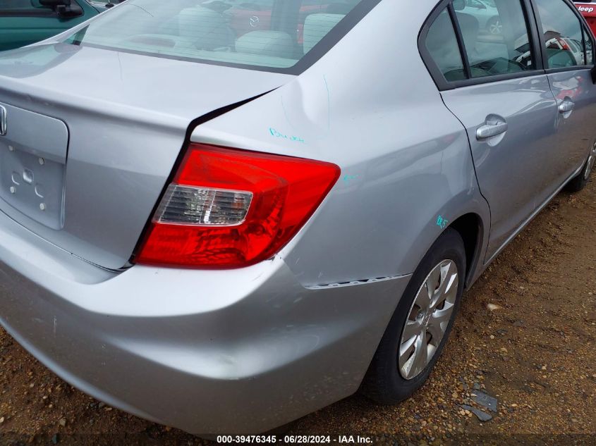 2012 Honda Civic Lx VIN: 19XFB2E5XCE003472 Lot: 39476345