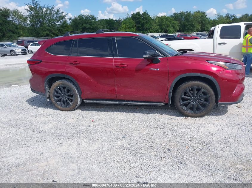 2021 Toyota Highlander Hybrid Xle VIN: 5TDGARAH9MS509009 Lot: 39476409